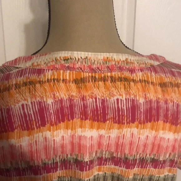 Kim Rogers Multicolored Striped T-Shirt Size Large - Picture 9 of 11